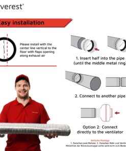 neverest RK 4" Professional Backdraft Shutter Damper Connector Duct 4 Inch 12 71WA4lhgp7L