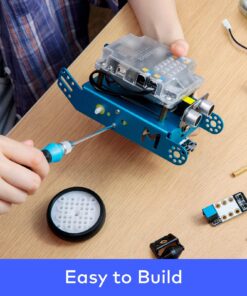 Makeblock mBot Robot Kit, STEM Projects for Kids Ages 8-12 Learn to Code with Scratch Arduino, Robot Kit for Kids, STEM Toys for Kids, Computer Programming for Beginners Gift for Boys and Girls 8+ mbot blue 22 71WA843wkgS
