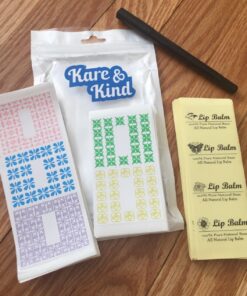 Labels for Lip Balm Tubes/Value Pack of 400 Stickers (or Other Purposes) - 200 Writable Stickers and 200 Printed Stickers - Self Adhesive Easy Peel - Fineliner Pen Included for Label Writing 400 pieces B Multicolor 18 71WABiosHFL