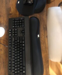 Wrist Rests for Keyboard and Mouse Pad Set - Memory Foam Cushion, Black - Ergonomic Wrists Hand Arm Rest Support for Laptop Computer Desk and Gaming - Carpal Tunnel Syndrome Relief Original 55 71WAKEYhrKL