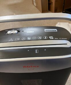 Paper Shredder for Home Office,VidaTeco 10-Sheet Cross-Cut Shredder with US Patented Cutter,Also Shreds Card/CD/Clip,Paper Shredder for Home Use Heavy Duty,Durable with Jam Proof,3.9-Gallon Bin(ETL) 35 71WAY6tow6L