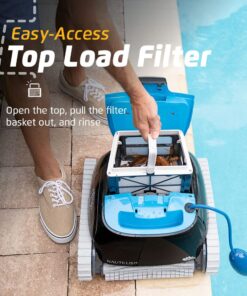 Dolphin Nautilus CC Robotic Pool Vacuum Cleaner — Wall Climbing Capability — Powerful Active Scrubbing Brush — Ideal for Above/In-Ground Pools up to 33 FT in Length 30 71WBN1kDlBL