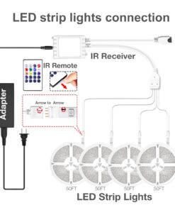 DAYBETTER Led Strip Lights 200ft (4 Rolls of 50ft) Ultra Long Smart Light Strips with App Voice Control Remote, RGB Music Sync Color Changing Lights for Bedroom, Kitchen, Party,Home Decoration 23 71WBo24w6wL