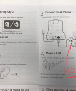 Plantronics - CS540 Wireless DECT Headset (Poly) - Single Ear (Mono) Convertible (3 wearing styles) - Connects to Desk Phone - Noise Canceling Microphone 2011 Version 41 71WC6HddKxL