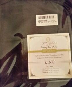 Cosy House Collection Everyday 1500 Series Bed Sheet Set - Ultra Soft & Cool Hotel Bedding - Deep Pocket - Wrinkle, Stain and Fade Resistant - 4 Piece Set (King, Purple) King 21 71WCjQi0jQL