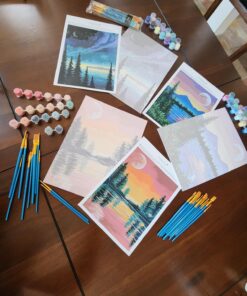 Amazon Basics Paint Brush Set, PBT Paint Brushes for Acrylic, Oil, Watercolor, 10 Brush Sizes 1 33 71WE6VJWvsL