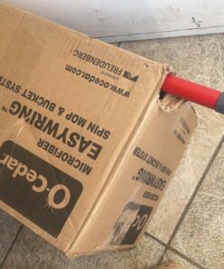 O-Cedar EasyWring Microfiber Spin Mop, Bucket Floor Cleaning System, Red, Gray 46 71WEms GJL