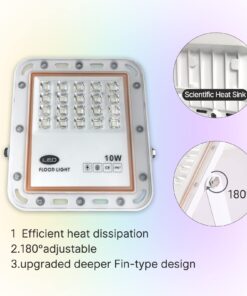 SINGSUN-LITE LED Flood Light, 10W Work Light, 5000K White Light with Eye Protection Design, IP67 Waterproof Outdoor Floodlight for Garage, Garden, Lawn, Basketball Court, Playground 13 71WEtBxtRyL 1