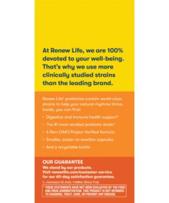 Renew Life Everyday Probiotic Capsules, Daily Supplement Supports Urinary, Digestive and Immune Health, L. Rhamnosus GG, Dairy, Soy and gluten-free, 15 Billion CFU, 30 Count 30 Count (Pack of 1) 28 71WFCdKshrL