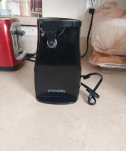 Proctor Silex Power Electric Automatic Can Opener for Kitchen with Knife Sharpener, Twist-off Easy-Clean Lever, Cord Storage, Black (75217PS) 7.9" x 4.8" x 5" 16 71WFSq9RvJL