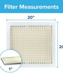Filtrete 20x20x1 Air Filter, MPR 300, MERV 5, Clean Living Basic Dust 3-Month Pleated 1-Inch Air Filters, 6 Filters 24 71WGTB3isL