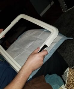 IRIS USA Small Pet Training Pad Holder, Dark Gray 17"x17" 39 71WGedKSooL