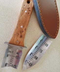 Hori Hori Garden Knife with Diamond Sharpening Rod, Thickest Leather Sheath and Extra Sharp Blade - in Gift Box. Leather Sheath with Rod 52 71WHSlq9zGL