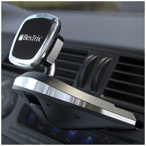 Bestrix Magnetic Phone Car Mount |Universal Magnetic Car Cell Phone Holder | Magnet Car Phone Holder Compatible w/iPhone 12 11 Pro/11 Pro Max/XS/XR/X/8/7,Galaxy S10/S10+/S9/S9 Note & More (CD Slot) CD Slot