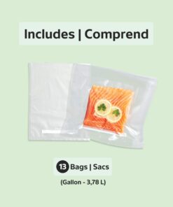 FoodSaver 1-Gallon Precut Vacuum Seal Bags with BPA-Free Multilayer Construction for Food Preservation & Sous Vide, 13 Count - FSFSBF0316-000,Clear 12 71WHzGEc7xL
