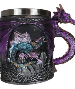 Ebros Myths And Legends The Conception Of Blue Fire Beowulf Purple Dragon Beer Stein Tankard Coffee Cup Mug Great Gift For Dragon Lovers Party Hosting (Purple Dragon) 19 71WJGl7PXL