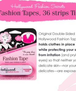Hollywood Fashion Secrets Medical Quality Double-Stick Fashion Tape, 36 Strips, Tin, 2-Packs Tin 36 Count (Pack of 2) 7 71WJce R8L