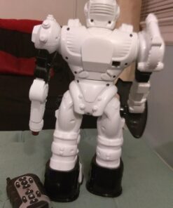 WolVolk 10 Channel Remote Control Robot Police Toy with Flashing Lights and Sounds, Great Action Toy for Boys 33 71WKGj6vBaL