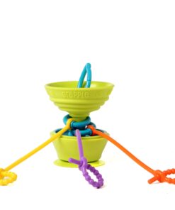 Grapple Suction Cup High Chair Toys Holder | 3 Toy Tethers Keep Toys from Falling | Holds Teethers, Toys, Snack Cups | for Babies 6-12 Months | Perfect for Travel and Restaurant Green 28 71WKpgvAOL