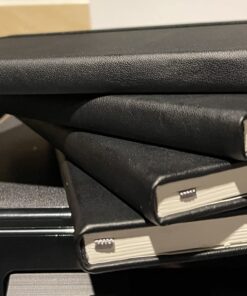 Huhuhero Lined Notebook Journal, 120Gsm Thick Paper Journals for Writing, 5 Pack Hardcover Leather Notebooks for Men Women, Daily Journal for Work Business Note Taking, Office School Supplies 5"×8.25" Black 35 71WLaIshFL