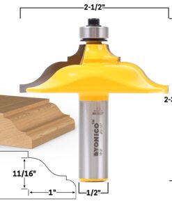 Alternative view of YONICO Table Edge and Handrail Router Bits 2-1/2-Inch Diameter Classical Ogee 1/2-Inch Shank 13127 Ogee & Cove - 1" Depth - 1/2" Shank