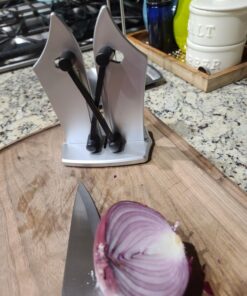 Official As Seen On TV Bavarian Edge Kitchen Knife Sharpener by BulbHead, Sharpens, Hones, & Polishes Serrated, Beveled, Standard Blades 45 71WMQRO8TwL