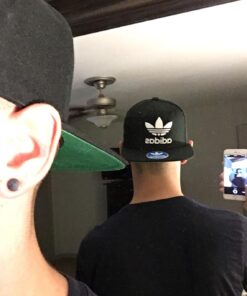 adidas Originals Men's Trefoil Chain Flatbrim Snapback Cap, One Size Black/White 28 71WMjAUp1bL