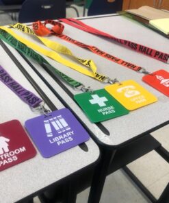 GIFTEXPRESS Hall Pass Lanyards and School Passes Set of 6 30 71WNAfNp77L