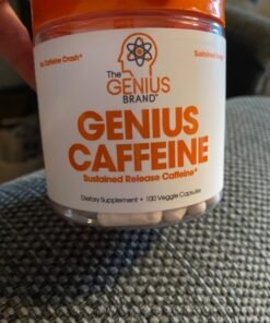 Genius Caffeine Pills 100mg, Extended-Release Microencapsulated Caffeine Pills - All-Natural Non-Crash Sustained Energy, Focus & Concentration Supplement - Nootropic Brain Booster - 100 Capsules 33 71WNEhmcEL