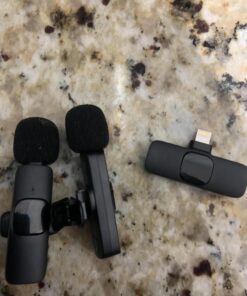 MAYBESTA Professional Wireless Lavalier Lapel Microphone for iPhone, iPad - Cordless Omnidirectional Condenser Recording Mic for Interview Video Podcast Vlog YouTube Black 27 71WOVAdikL