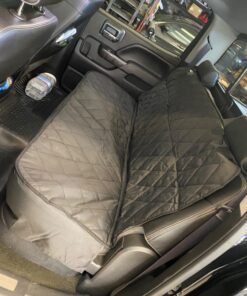 4Knines Dog Seat Cover Without Hammock for Cars, SUVs, and Small Trucks - Heavy Duty, Non Slip, Waterproof (Black) Black 42 71WOqivyHiL