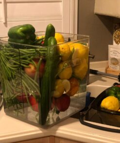 Rubbermaid Commercial Products Plastic Space Saving Square Food Storage Container For Kitchen/Sous Vide/Food Prep, 18 Quart, Clear (FG631800CLR) 18 Qt. 32 71WOzzS9gyL