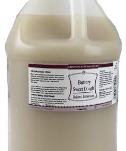 Lorann Oils Buttery Sweet Dough Bakery Emulsion: Authentic Sweet Dough Taste, Ideal for Amplifying Sweet Bready Notes in Baked Goods, Gluten-Free, Keto-Friendly, Sweet Dough Flavoring Essential 1 Gallon