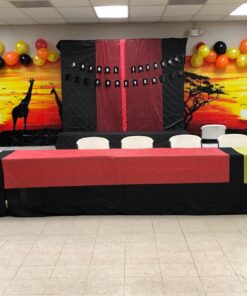 African Safari Backdrop Banner - Party Decor - Wall Decor - Preprinted Backdrops - 3 Pieces 5 71WPQJE8vwL