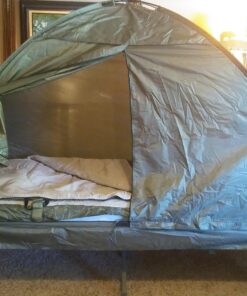 Outsunny Multifunctional Folding Camping Cots for Adults, Elevated Tent with Sleeping Bag, Thick Air Mattress Pad, Portable Single Sleeping Cot Camping Bed 39 71WPoGA2U6L