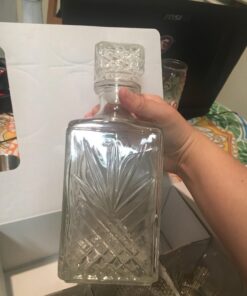 Bormioli Rocco Selecta Collection Whiskey Gift Set – Sophisticated Etched 33.75oz Decanter & 6 9.5oz Glass Tumblers With Starburst Detailing – For Whiskey, Bourbon, Scotch & Liquor 7 Piece Set Standard Packaging 45 71WPqUdBBOL