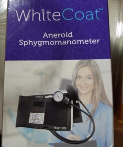 White Coat Deluxe Aneroid Sphygmomanometer Professional Blood Pressure Monitor with Adult Sized Black Cuff and Carrying Case 4 Piece Set 45 71WPsWw8ZIL