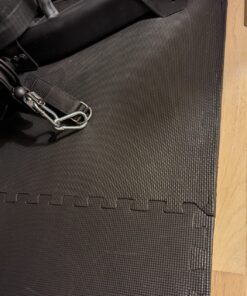 BalanceFrom Puzzle Exercise Mat with EVA Foam Interlocking Tiles for MMA, Exercise, Gymnastics and Home Gym Protective Flooring, Multiple Sizes Black 1/2" Thick, 24 Square Feet 34 71WRDtUd8sL