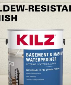 KILZ Basement and Masonry Waterproofing Oil Paint, Interior/Exterior, White, 1 Gallon 9 71WRGJ8GAuL