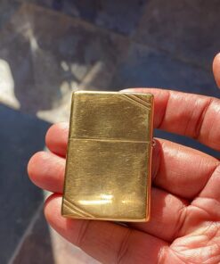 Zippo Vintage Lighters High Polish Brass Vintage With Slashes 43 71WRWJAe L