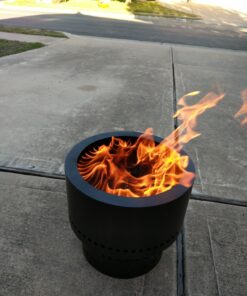 Portable Smokeless Wood Pellet Firepit - Flame Genie FG-16 Portable Fire Pit, Smoke-Free Wood Pellet Fire Pit, USA Made, Smokeless Fire Pits for Outside, 13.5" Diameter, Smokeless Firepit, Black 46 71WSKCpFYML