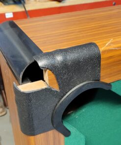 Mizerak Dynasty Space Saver 6.5' Billiard Table with Leg Levelers, Automatic Ball Return, and Classic Green Nylon Cloth 79 71WSXAhKhzL