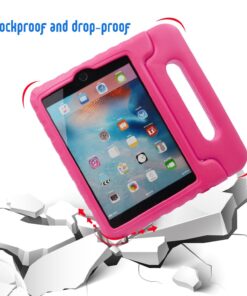LEFON Kids Case Shockproof for iPad Mini 5/4/3/2/1, iPad Mini 4th Generation Case for Kids, Convertible Handle Light Weight Super Protective Stand Cover Case for iPad Mini 5th Gen 7.9 Inch Rosy 9 71WSini77JL