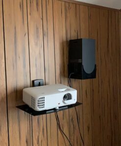 WALI Floating Entertainment Center Shelves, Holds Up to 17.6lbs, TV Shelf with Strengthened Tempered Glasses for DVD Players, Cable Boxes, Games Consoles, TV Accessories (CS201B), 1 Shelf, Black 1-Shelf 39 71WTfyZ6TEL