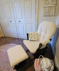 Windsor Glider and ottoman-espresso w/ beige cushion Espresso With Beige 15 71WTk uVzYL