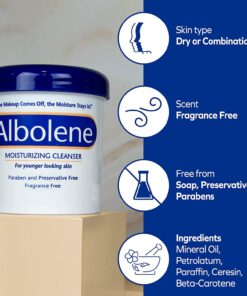 Albolene Moisturizing Cleanser, 6 Ounce Unscented 6 Ounce (Pack of 1) 25 71WUGkXTbNL