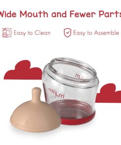 mimijumi Baby Bottle Set - Get Going Anti-Colic Bottles for Newborns - Baby Breastfeeding Bottles - 4 Oz and 8 Oz Baby Bottles - Lighter - 0-12M 12 71WUdWefgqL