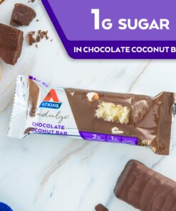 Atkins Endulge Chocolate Coconut Bar, Dessert Favorite, High in Fiber, 1g Sugar, 10 Count 10 Count (Pack of 1) 23 71WUnossVWL