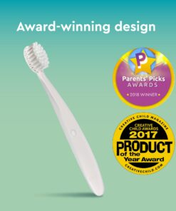 RADIUS Children's Toothbrush Pure Brush Ultra Soft BPA Free ADA Accepted Designed for Delicate Teeth for Kids 6 Months and Up - Clear - Pack of 3 1 Count (Pack of 3) 18 71WUvj2oSeL
