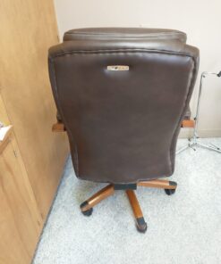 La-Z-Boy Delano Big & Tall Executive Office Chair, High Back Ergonomic Lumbar Support, Bonded Leather, Brown 58 71WV8jj4BeL 1